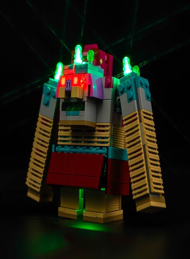 VONADO LED Light Kit for Lego Minecraft The Devourer Showdown 21257 (Lights Only, No Models) Creative Lighting Set Accessories Compatible with 21257 Minecraft Building Set, Green, Red - Image 3